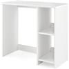 LIFEZEAL Scrivania Ufficio, Scrivania Bianca per Computer, con 2 Ripiani, Salvaspazio, Moderno, Scrittoio, Postazione di Lavoro, Tavolo Porta PC, in Legno, 80x40x74 cm, Montaggio Facile, Max 130 kg