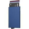 VULKIT Porta Carte di Credito Uomo o Donna Piccolo Portafoglio Uomo Slim RFID Portatessere Uomo Tascabile Schermato può 5 Carte, Blu Navy