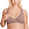 MOMANDA Reggiseno Allattamento Senza Cuciture Racerback Bralette Senza Ferretto Comodo per Notte e Gravidanza Marrone Viola XL