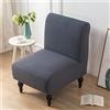 Highdi Jacquard Fodera Copripoltrona Senza Braccioli Elasticizzato, Copridivano Coprisedie Accent con Schienale 1 Posto Lavabili Removibili Coprisedia per Sala da Pranzo Soggiorno (Grigio Scuro)