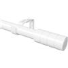 Venwemong Asta per tende bianca Barra per tende estensibile Aste per tende Barra per tende con supporti regolabili per soggiorno, camera da letto, diametro 25mm, 84-150cm (bianco)