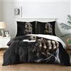 Yzehomijia Set copripiumini e federe con stampa teschio 140×200 cm, biancheria da letto gotica, 1 copripiumino + 2 federe 65 x 65 cm.(K2×140)