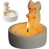 xinrongda Gatto Portacandele, Gattino Cartoon Tea Light Candle Holders, Scaldare le Zampe Gatto Tealight Titolari Ornamenti, Home Decor Cat Regali per gli Amanti dei Gatti (senza candela) (A)