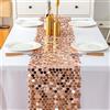 Zayookey Runner da Tavolo Oro Rosa paillettes, Runner Tavolo Moderno, Glitterato Table Runner Decorazione Tovaglia da Tavolo per Decorazioni Natalizie Feste Matrimoni Compleanni 30 x 275 cm