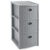 COSE DA CASA Cassettiera slim grigia a 3 cassetti mobile per bagno cucina ufficio portaoggetti in plastica