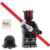 LEGO Star Wars: Darth Maul with Metallic Silver Armor, Hood, Cape and Dual Lightsaber