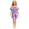 Barbie Loves the Ocean- Bambola in Plastica Riciclata Bionda con Vestito a Fiori e Accessori, Giocattolo per Bambini 3+ Anni, GRB36