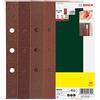 Bosch 2607019501 25 Fogli, Orbitale B&D, 93 x 230 mm, Grana 60-240