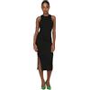 ONLY Abito Aderente a Coste Midi Dress Senza Maniche, Colore:Nero, Taglia:S