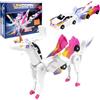 Pipihome Unicorni Robot Trasformatore, Giocattolo Combinato per Auto con Deformazione da Collisione, Anti-Collisione (Pink)