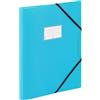 VIQUEL - Porta viste 120 viste A4 FEEL'EASY - Protezione documenti in plastica resistente - 60 tasche - Ideale per ufficio o casa - Blu turchese