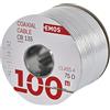 EMOS Cavo Coassiale CB135, 100 m, Universale RG6, Schermatura 110 dB, 75 Ω, PVC Bianco, Per TV e SAT, 1 Unità