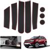 Tappetini Auto Su Misura Per Dacia Duster 4WD 2010-2014, Set 4 Pezzi In Moquette Nera Con Cuciture Bianche, Made In Italy