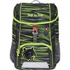 Step by Step Set zaino Kid con cuscino da seduta, mini zaino ergonomico con cintura pettorale rimovibile, per asilo, prescolare e tempo libero, 13 l, Wild Cat Chiko, Grigio, Verde/Nero