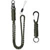 Vicloon Portachiavi Paracord, 2Pcs Portachiavi Cordino Paracord Intrecciato con Moschettone, Collo per Carte Didentità Badge Chiavi Esterni Campeggio Viaggi (Verde Militare)