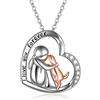 YFN Collana con ciondolo in argento Sterling, amante dei cani, regalo commemorativo per le donne, Argento sterling