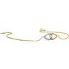 Miore Bracciale Donna con Catena e Gocce con Diamanti naturali in Oro Giallo e Oro Bianco. Catenina Anallergica in Oro Vero 9KT 375. Braccialetto Cm 18 con Riduzione a Cm 16.