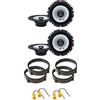 IPNOSIS Kit 4 Casse ALPINE SXE-1725S + SXE-1725S per Alfa 147/159 da 165mm con 2 Supporti Anteriori, 2 Posteriori e 4 Connettori
