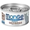 Generico Monge Monoprotein Gatto, alimento completo per gatti adulti monoproteico gusto SOLO BUFALO | PROMO 10+2 omaggio scatolette da 80 grammi l'una