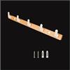 HQTS Appendiabiti da parete in legno e bianco in lega di alluminio Coat Rack 45 cm porta accappatoio bagno con 5 ganci