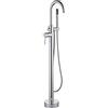 VALAZ Rubinetto Vasca Freestanding Cromo | Rubinetto Vasca da Bagno Acqua Fredda e Calda, Risparmio Idrico | Installazione Facile e Veloce | Inox, Collo a Cigno Rotondo, serie Ebro
