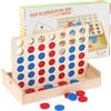 NTGRTY Gioco Forza 4 in legno,Forza 4 Gioco per Bambini,Classico gioco di strategia per adulti bambini-Giochi da Tavolo da Viaggio 4 In a Row Giocattoli Ideale Regalo per la famiglia