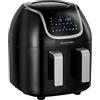 Russell Hobbs Friggitrice ad Aria a Doppio Cestello - 2 Cestelli da 4,25 l - Cibi diversi nello stesso momento, 8 Programmi; 30°-200°; Lavastoviglie, Display digitale, Air Fryer 27290-56S