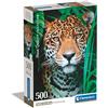 Clementoni Puzzle Collection - Jaguar In The Jungle - 500 Pezzi - Puzzle Adulti, Poster Incluso, Puzzle Animali, Divertimento Per Adulti, Made In Italy, 35541