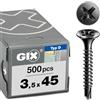 SPAX 1991170350455 GIX-D - Viti per montaggio rapido, colore: Nero