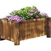 Outsunny Fioriera Vaso per Piante Box Rettangolare in Legno di Abete 70 x 35 x 30cm