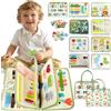 Sumtoco Busy Board Montessori Giochi 1 2 3 4 Anni, Giochi Bambini 2 Anni, Libro Montessori Interattivo, Pannello Sensoriale Bambini, Quiet Book, Regalo di Compleanno Bimbo Ragazzo Bambina