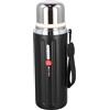 Fangehong Borraccia Bottiglia Termica 800ml, Thermos Bevande Calde, Tazza Termica con Filtro, Bottiglia d'Acqua Isolata in Acciaio Inossidabile, Thermos Sottovuoto con Coperchio, 24 Ore (Caldo/Freddo) (Nero)