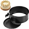 Zocipro Tortiera Apribile 16cm, Teglia Rotondo per Torte Antiaderente con Fondo Rimovibile, Mini Piccoli Stampi in Acciaio al Carbonio per Torte Cheesecake Pizze Quiche