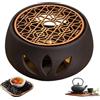 Sporgo Fornello per teiera in ceramica: scalda tè con portacandela, scalda caffè, fornello, teiera, scalda teiera, scalda teiera per caffè, tè e latte (C)
