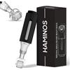 HAMINOS Derma roller 0,25 mm con Serbatoio per Capelli, Barba, Pelle, Labbra, Rughe, Smagliature, Iperpigmentazione APPLICAZIONE DEL SIERO ISTANTANEO, 105 aghi in titanio