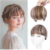 S-noilite Fascia con frangia, fascia per parrucche con frangia anteriore, fascia sintetica intrecciata, parrucca con extension per capelli per donne e ragazze,Castano chiaro misto Biondo Biondo