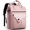 Lekesky Zaino Donna, Multiuso Zaino Porta PC Donna 15.6 Pollici con Borsa Antifurto, Impermeabile Zaino Lavoro Laptop Donna Elegante per Viaggio, Ufficio, Università, Catione Rosa
