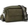 Gladdon borsa donna, borse piccola tracolla, borsa tracolla donna in pelle PU, con tracolla rimovibile, ampio nastro jacquard per uso quotidiano, regalo per le donne