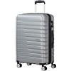 American Tourister Flashline - Spinner M, Suitcase, 67 cm, 69/75 L, Silver (Sky Silver)