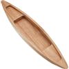 GORGECRAFT Barca in Legno Non Finita Modello di Barca in Legno Mini Barca A Vela da Pesca Nautica Canoa in Legno Massiccio Progetto Artigianale Ornamento da Tavolo con Paesaggio Oceanico