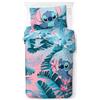 Jay Franco Completo Piumone Singolo 100% Cotone Disney Lilo & Stitch Floreale - Include Una Federa per Cuscino 50 x 70