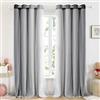 Deconovo Tende Oscuranti per Interni per Cameretta Bambini, Tende Termiche Isolanti per Camera da Letto Doppio Velo, 2 Pezzi 140x280 CM, Gradiente Nero
