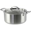 KAMBERG - Pentola Ø20 cm in acciaio inox 18/10 Triply - Senza PFAS - Coperchio incluso - Tutti i piani cottura inclusi induzione e forno - 0008274, grigio