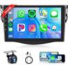 Rimoody 4G+64G Android 13 Autoradio per Toyota RAV4 2007-2012 9 Pollici HD Touchscreen Autoradio con Senza Fili Carplay Android Auto Navi GPS Mirror Link Bluetooth WiFi/FM/RDS/EQ/SWC/USB Telecamera Posteriore