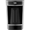 Beko TKM 2341 - Macchina per caffè moka fino a 5 tazze, Cooksense, caffè turco, anti-spill, funzionamento one-touch, colore: Nero
