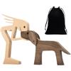 NyxSeat Telaio per Cani Intagliato in Legno e Custodia Nera per Proprietario, Decorazione Casa, Artigianato Creativo in Legno, Regalo