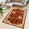 TAPISO Atlas Tappeto Salotto Moderno Pelo Corto Design Astratto Fiori Foglie Motivo Floreale Tonalità Marrone Oeko-Tex Soggiorno Sala Camera Ufficio 100 x 200 cm