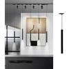 TOT ELECTRIC Faretto faro proiettore led per Binario Monofase Orientabile bianco nero pista e connettori (NERO, Faro Led Cilindro-4000K)