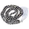Generic Fukugems 108 mala tibetano collana per donne uomo, mala bracciale buddista, meditazione mala, black labradorite yoga mala