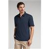 Intimissimi Polo Manica Corta Con Zip In Cotone Mercerizzato Filo Premium Blu